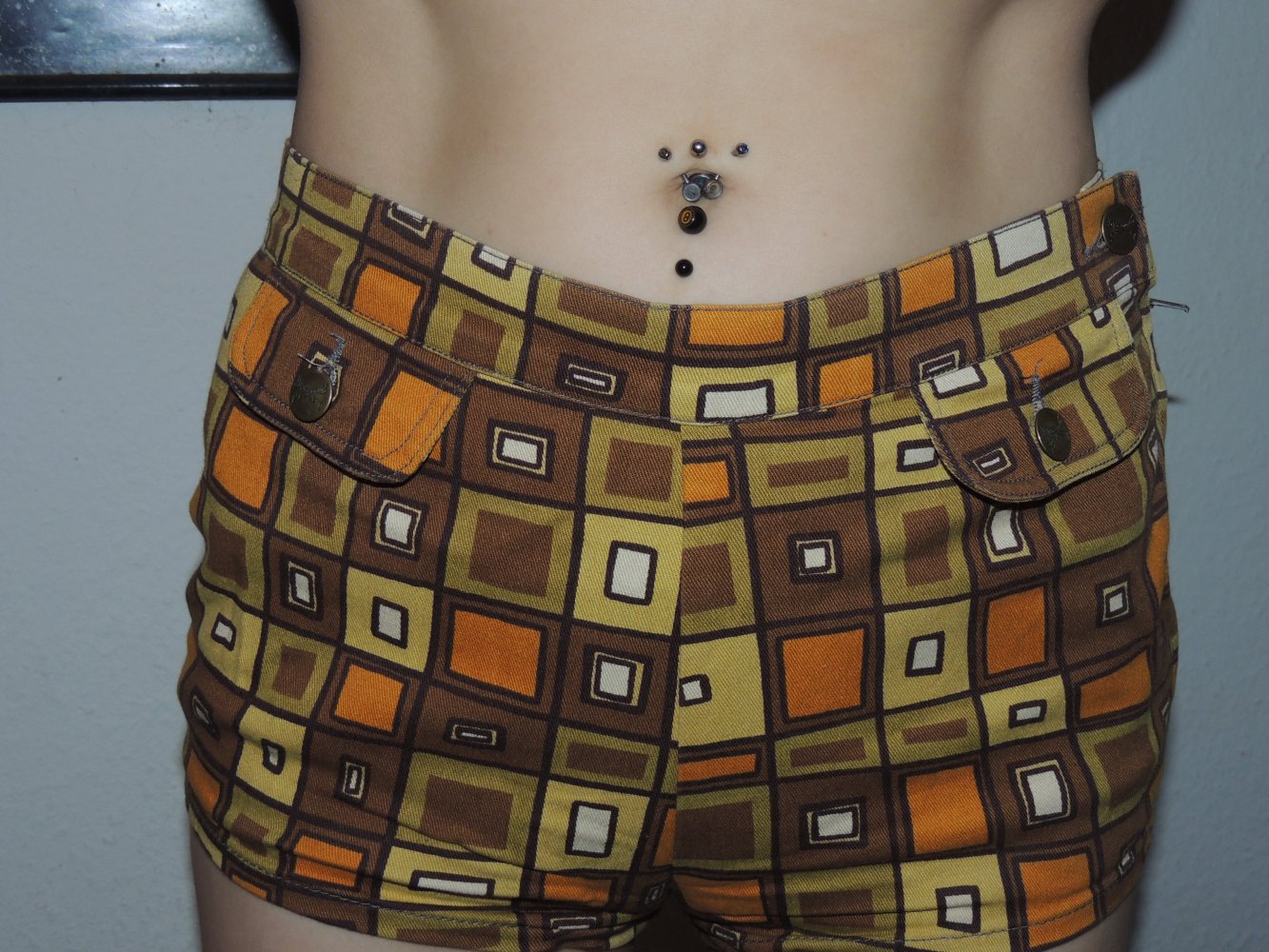 High Waist Hotpants Shorts Vintage 60er 70er Hippie Boho Panty