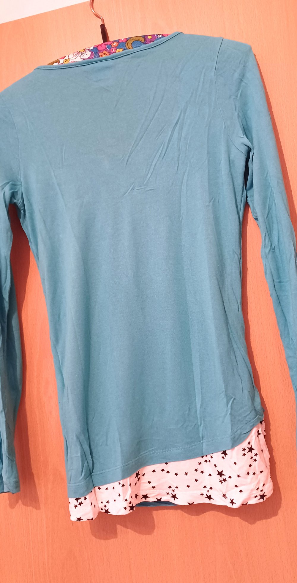 blaues Shirt 2in1 Optik