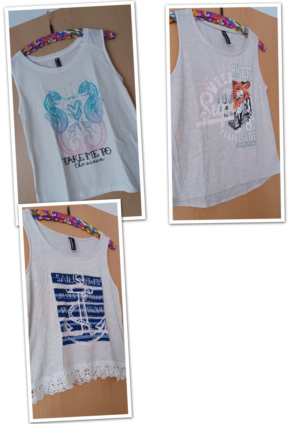 3er Pack ärmellose Shirts