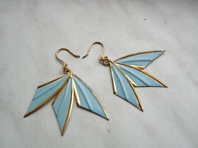 Ohrringe blau-gold