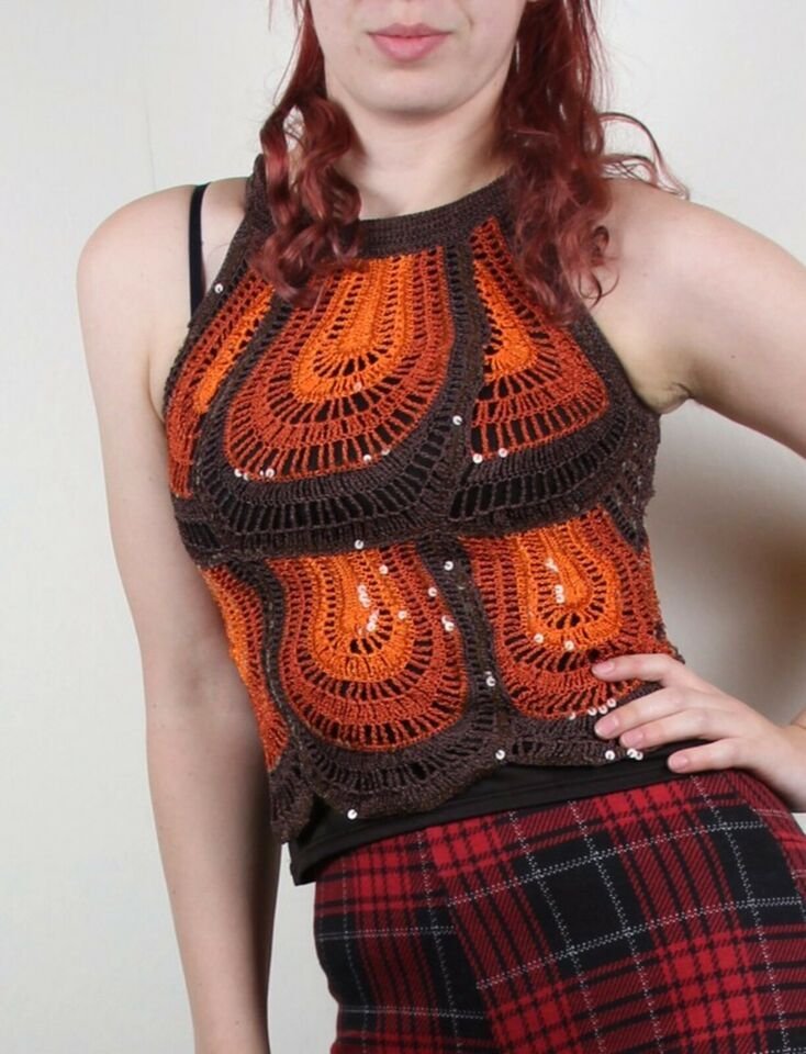NEU * Ausgefallen * Boho * Hippie * Festival * Style * Glitzer Pailletten * Off Shoulder * Häckel * Top * T- Shirt 