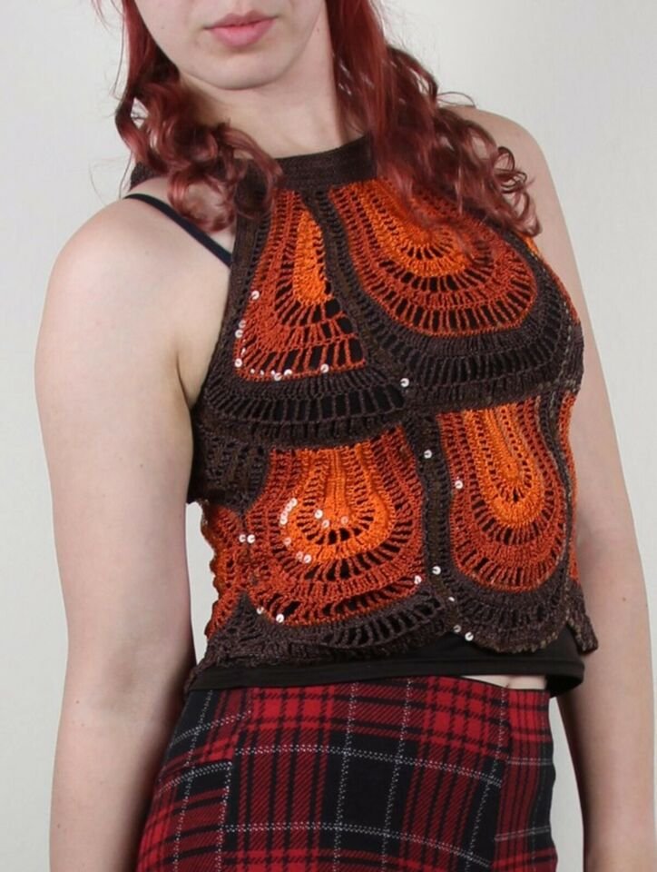 NEU * Ausgefallen * Boho * Hippie * Festival * Style * Glitzer Pailletten * Off Shoulder * Häckel * Top * T- Shirt 