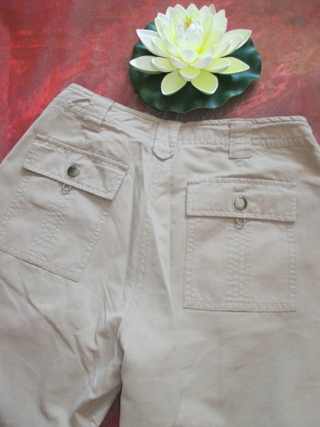 NEUw Marlene- Style Chino Cargo Schlag- Hose ''STREET ONE'' Mascha long Gr. 34- 36/ XS- S noisette