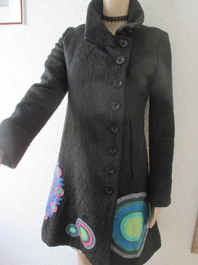 NEU * Blumen * Blüten * Flower- Power * Stickerei * Winter * Übergangs * Mantel 