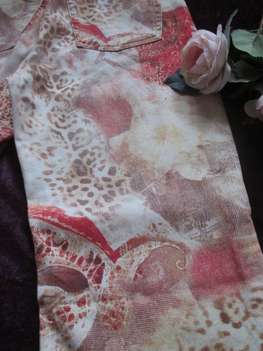 NEU * Romantik * Rosen * Flower- Power * Animal * Leo * Hippie- Style * Feincord Schlag Marlene * Strech * Hose 