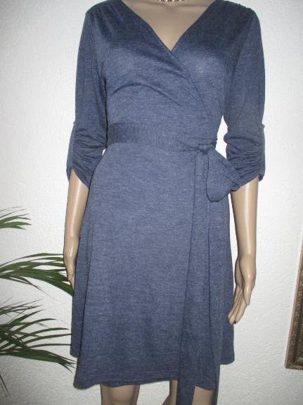  NEU * Edel * stylisch * Wickel Optik * wie zarte Wolle * Strech * Koffer * Kleid 