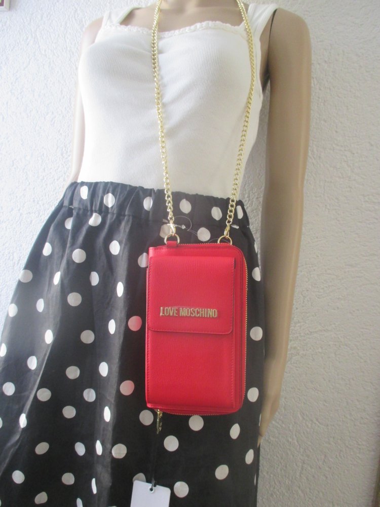 NEU mit ETIKETT * Echt * Leder Imitat Gold Ketten * GELDBEUTEL * GELDBÖRSE * PORTEMONNAIE * CLUTCH * HANDY TASCHE * SMARTBAG 