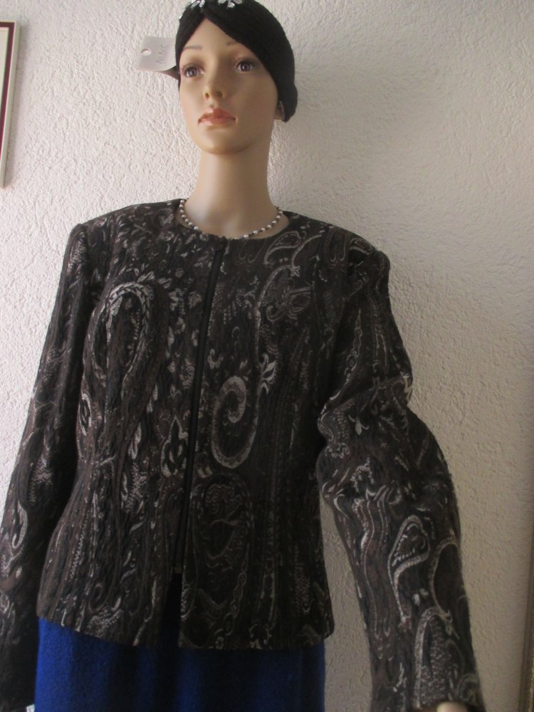 NEU * Original VINTAGE * Blumen * Blüten * Flower- Power * Gobelin * Jacquard * Anzug * Kostüm * BLAZER * JACKE 