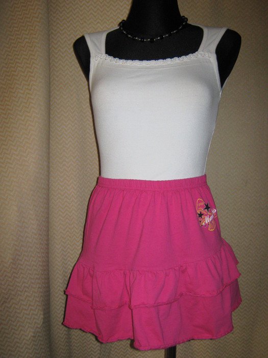 NEU * Sexy im Schulmädchen * Go- Go- Style * Sweat * Mini-Rock ''Chrashone'' Gr. 34- 36/ XS- S * pink *
