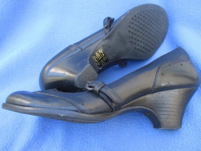 NEUw * Original Granny VINTAGE * Echt Leder * Keilabsatz * Budapester- Style * Spangen * Pumps * Schuhe 