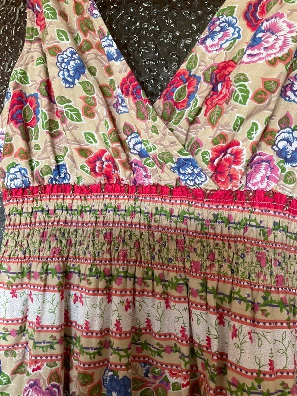 NEU * Rosen * Blumen * Blüten * Flower- Power * Hippie- Style * Maxi * Long * Spaghetti- Träger- Kleid 