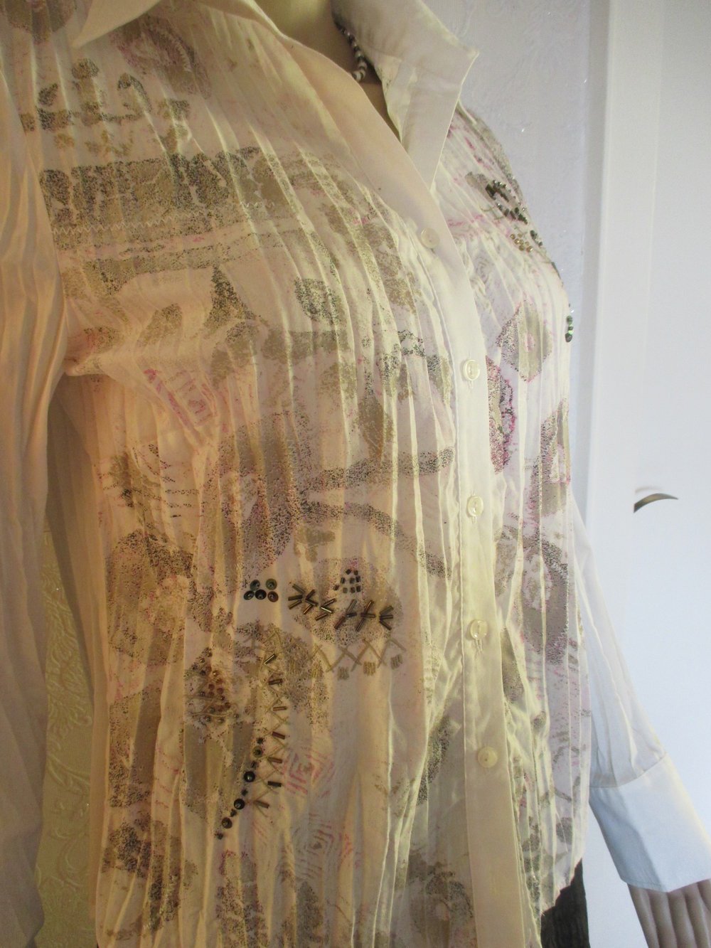 NEU * Business * Ausgeh * Freizeit * Glitzer- Pailletten- Stickerei * Crinkel * Hemd- Bluse 