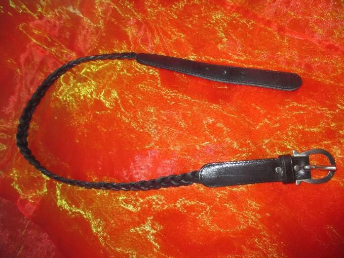 NEUw ORIGINAL VINTAGE Echt- Leder Zopf Flecht Taillien Gürtel 