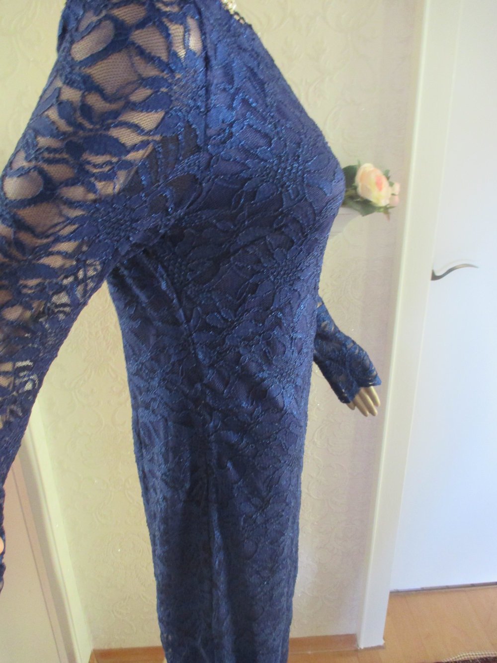 NEU * DESIGNER * Lace Spitzen * Abend * Ausgeh * Cocktail * Tanz * Strech * Bodycon * Midi * Kleid 