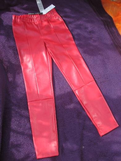 NEU mit ETIKETT * Sexy * Leder- Imitat * Vegan * Gummizug * Skinny * Legging * Jegging * Hose 