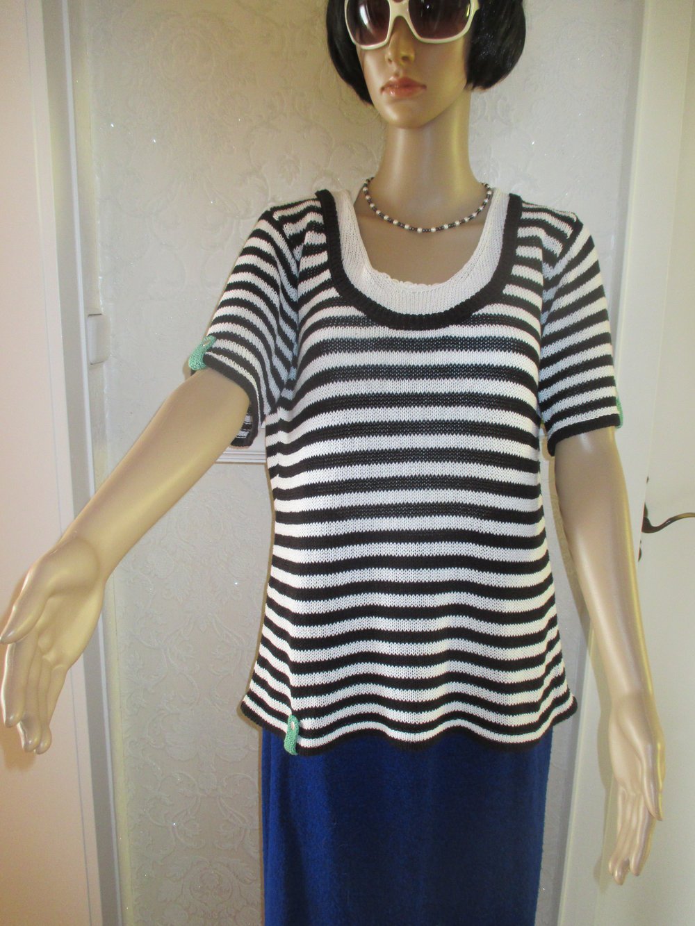 NEU * Marine * Sailor * Maritim * Navy * Halbarm * Kurzarm * Streifen * Strick * Pullover 