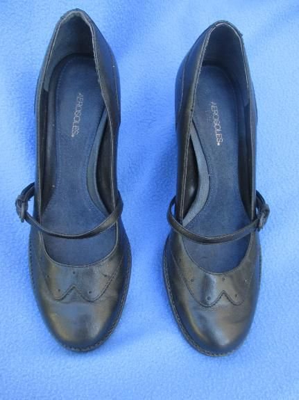 NEUw * Original Granny VINTAGE * Echt Leder * Keilabsatz * Budapester- Style * Spangen * Pumps * Schuhe 