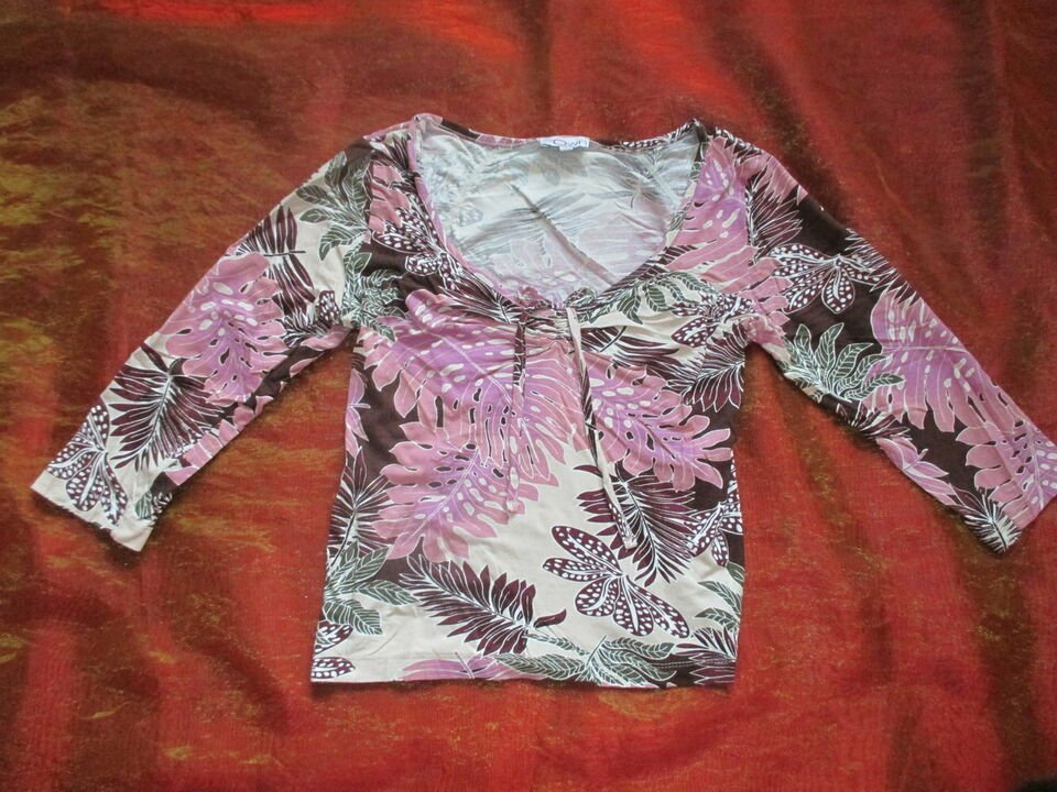 NEUw * Karibik * Blüten * Blätter * Flower Power * Dreiviertel Arm * T- Shirt 