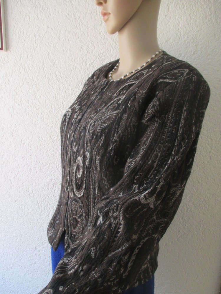 NEU * Original VINTAGE * Blumen * Blüten * Flower- Power * Gobelin * Jacquard * Anzug * Kostüm * BLAZER * JACKE 