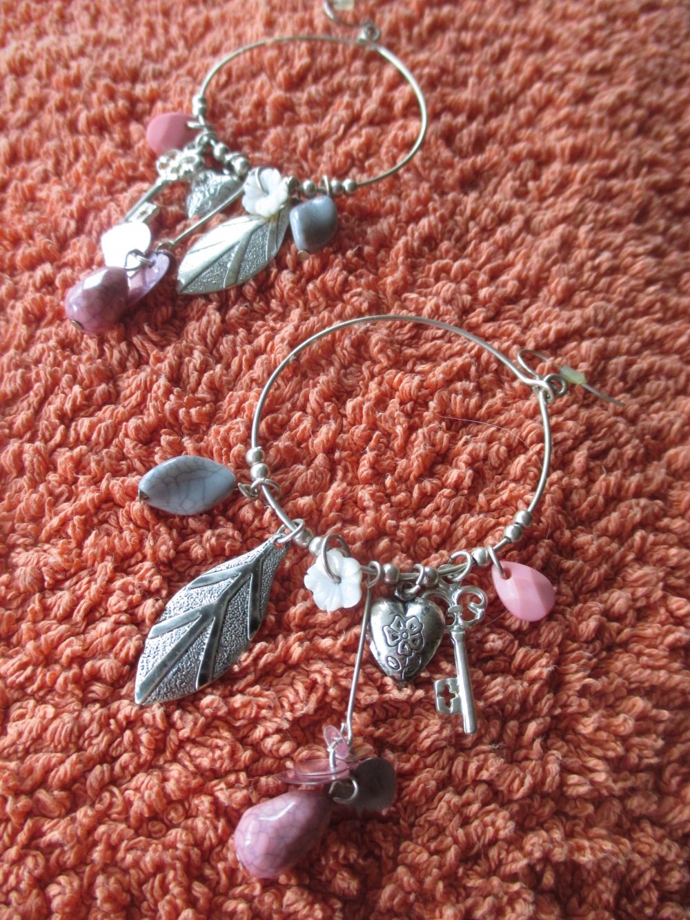 NEU * DESIGNER * Perlen * Glitzer * Strass * Kristalle * Elfen * Feen * Blumen * Blüten * Flower Power * Romantik * Kreolen * Creolen * Ohrringe * Ohrhänger * Silber *