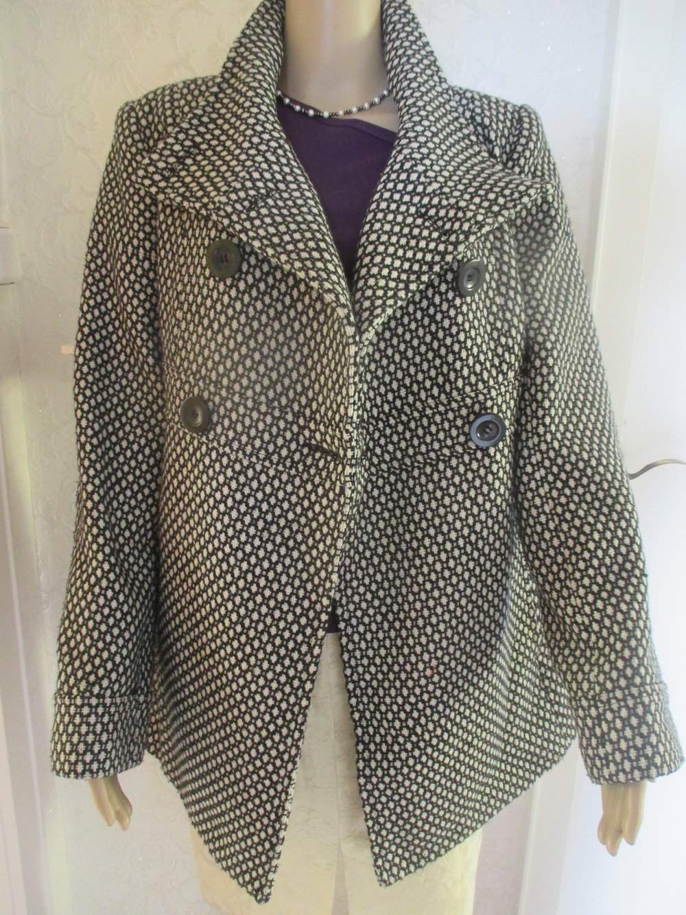 NEU * Retro * Vintage- Style * Punkte * Polka Dots * Wolle * Jacke 