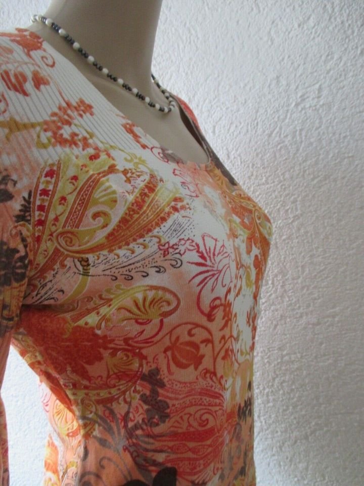 NEU mit ETIKETT * Edel * seidig * Blumen * Blüten * Flower Power * Paisley * Silber- Glitzer * Bodycon * Feinstrick * Pullover 