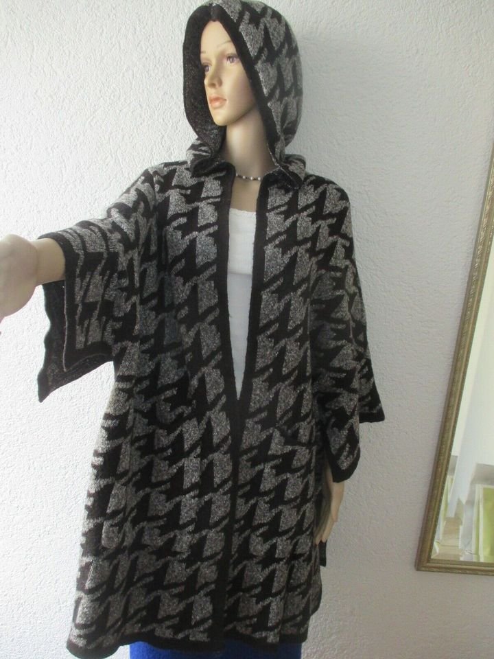 NEU * Hahnentritt * Glenchek * Karo * Kapuzen * Hoodie * Strick * Poncho * Cape * Jacke * Strickjacke * Cardigan 