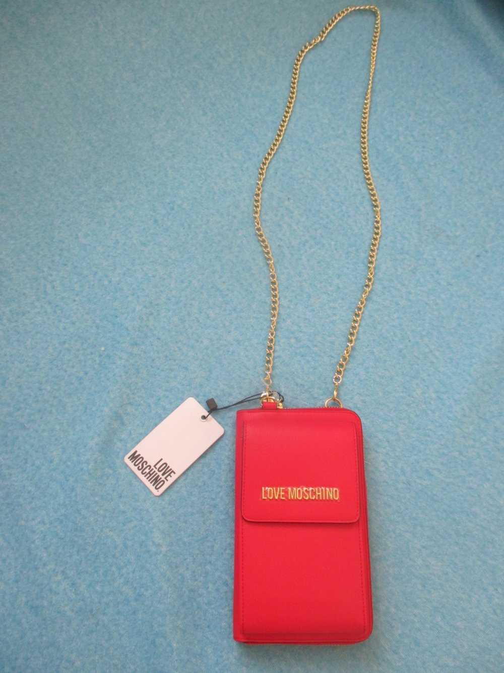 NEU mit ETIKETT * Echt * Leder Imitat Gold Ketten * GELDBEUTEL * GELDBÖRSE * PORTEMONNAIE * CLUTCH * HANDY TASCHE * SMARTBAG 