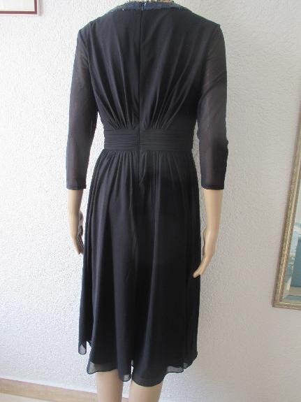 NEU mit ETIKETT Romantik Cocktail Ausgeh Anlass Ball Seiden- Chiffon Glitzer Pailletten Kleid 