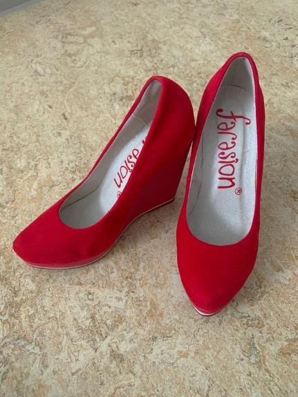 NEU * Ausgefallen * Echt * Velours * Leder Imitat * Vegan * Keil-Absatz * Plateau * Wedges * High Heels * Pumps * Schuhe 