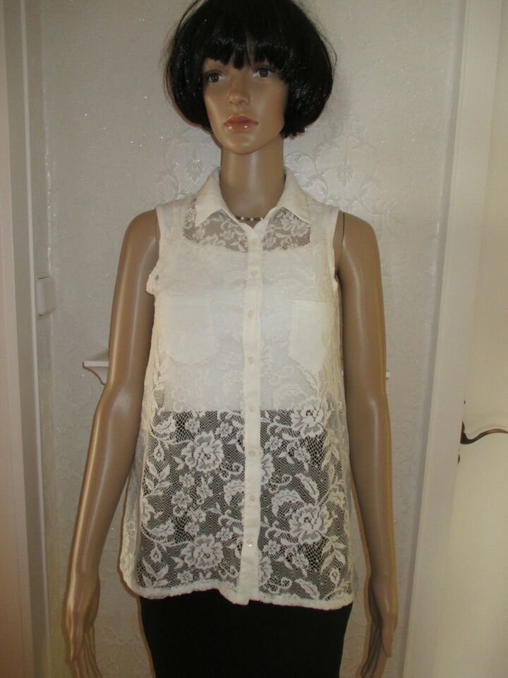 NEU * Ausgeh * Lace Spitze * DESIGNER * Romantik * ärmellos * Blusen * Top 