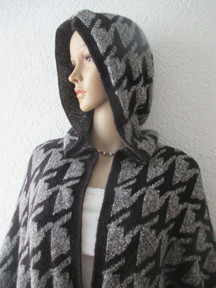NEU * Hahnentritt * Glenchek * Karo * Kapuzen * Hoodie * Strick * Poncho * Cape * Jacke * Strickjacke * Cardigan 