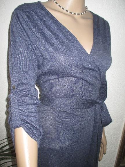  NEU * Edel * stylisch * Wickel Optik * wie zarte Wolle * Strech * Koffer * Kleid 