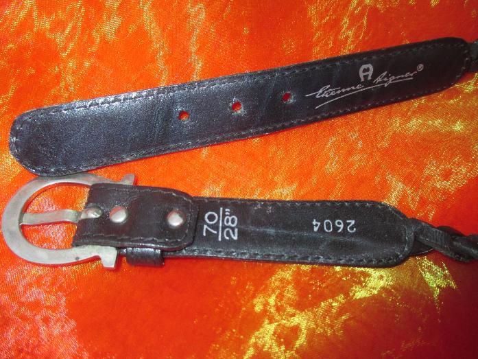 NEUw ORIGINAL VINTAGE Echt- Leder Zopf Flecht Taillien Gürtel 