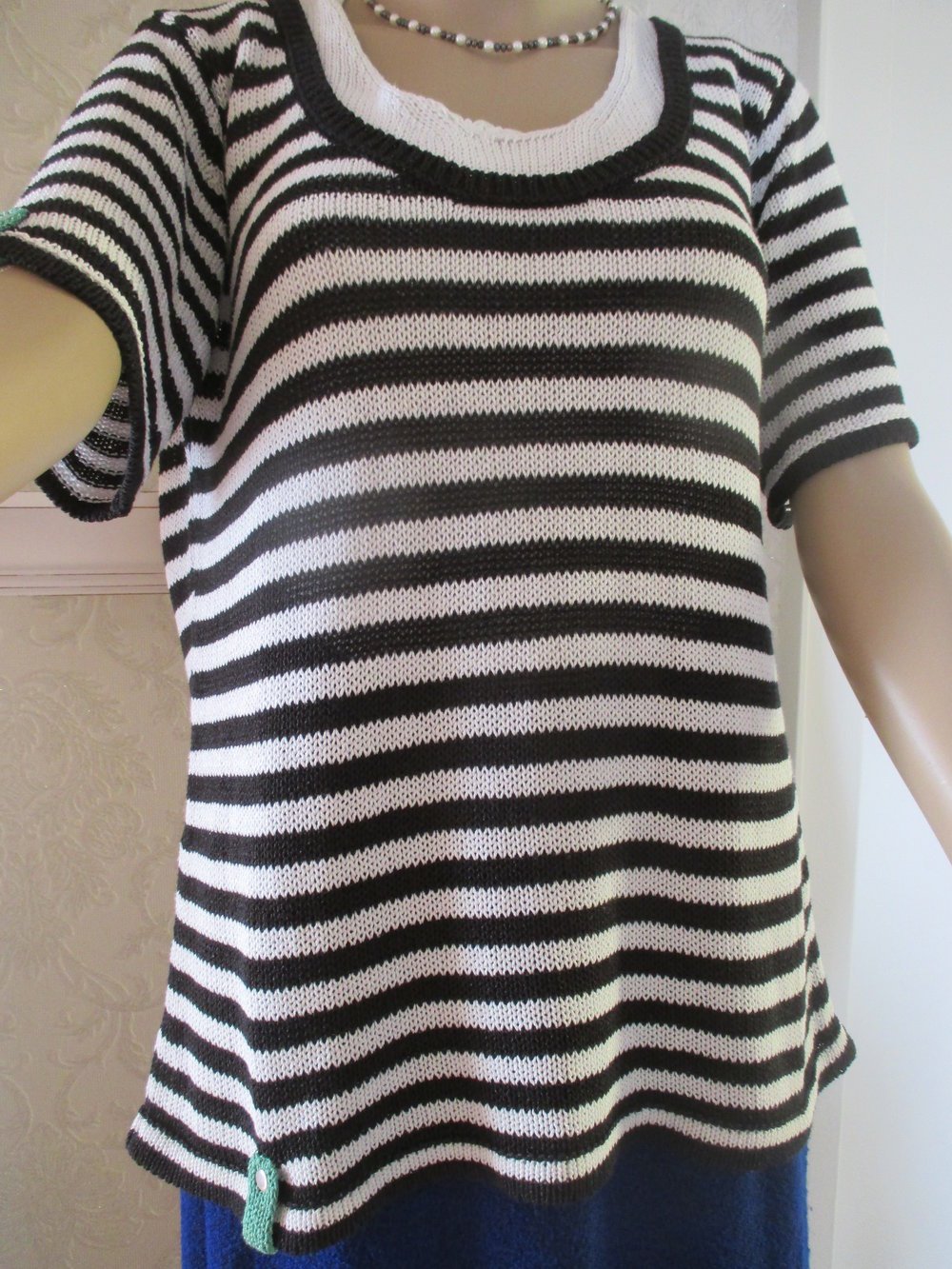NEU * Marine * Sailor * Maritim * Navy * Halbarm * Kurzarm * Streifen * Strick * Pullover 