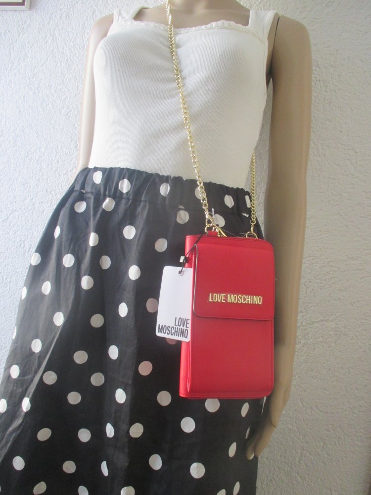 NEU mit ETIKETT * Echt * Leder Imitat Gold Ketten * GELDBEUTEL * GELDBÖRSE * PORTEMONNAIE * CLUTCH * HANDY TASCHE * SMARTBAG 