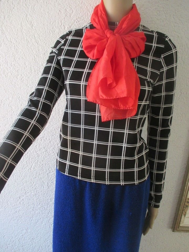 NEU * Ausgefallen * Geometrie- Karo * Langarm * Longsleeve * Bodycon * T- Shirt mit Turtel-Kragen 