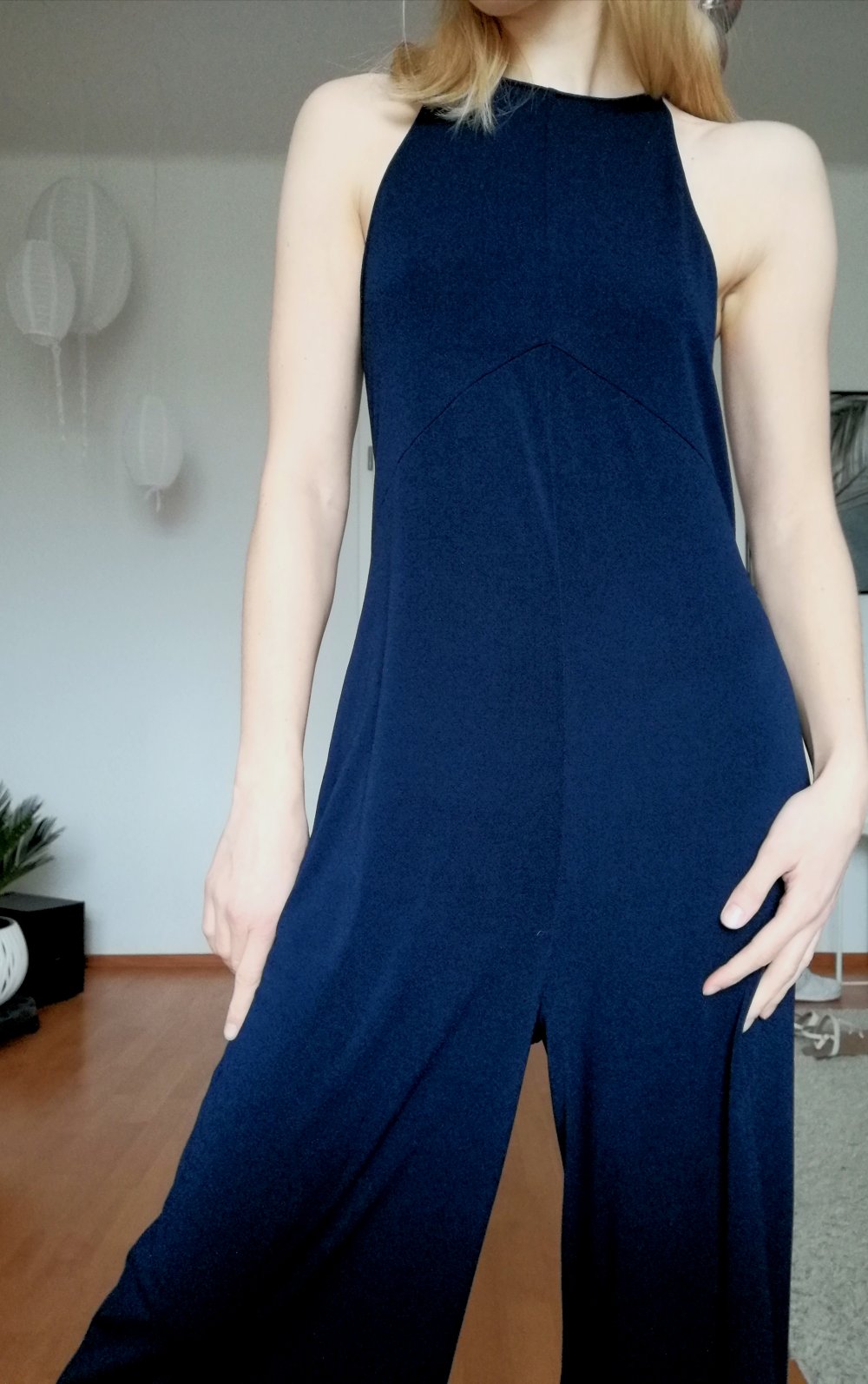 Blauer Jumpsuit MANGO