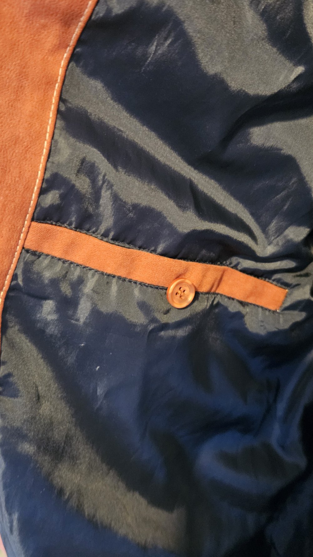 Jacke Kunst-Wildleder karamell