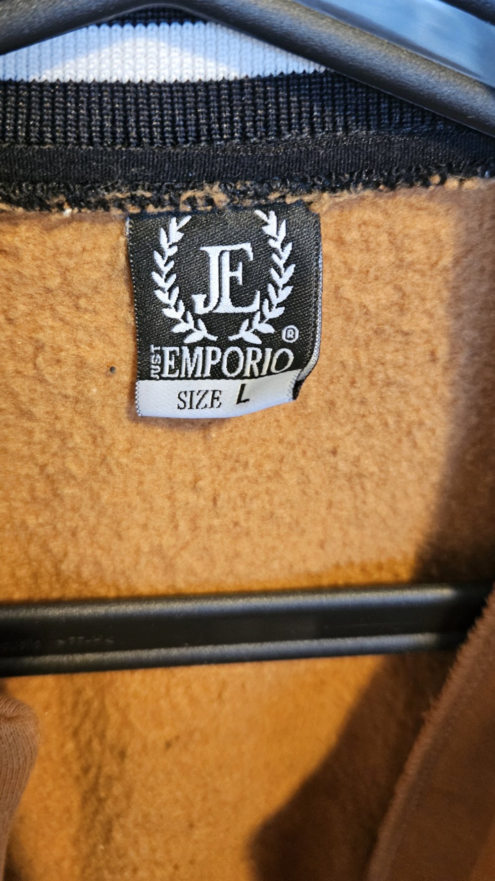 Collegejacke Just Emporio karamell