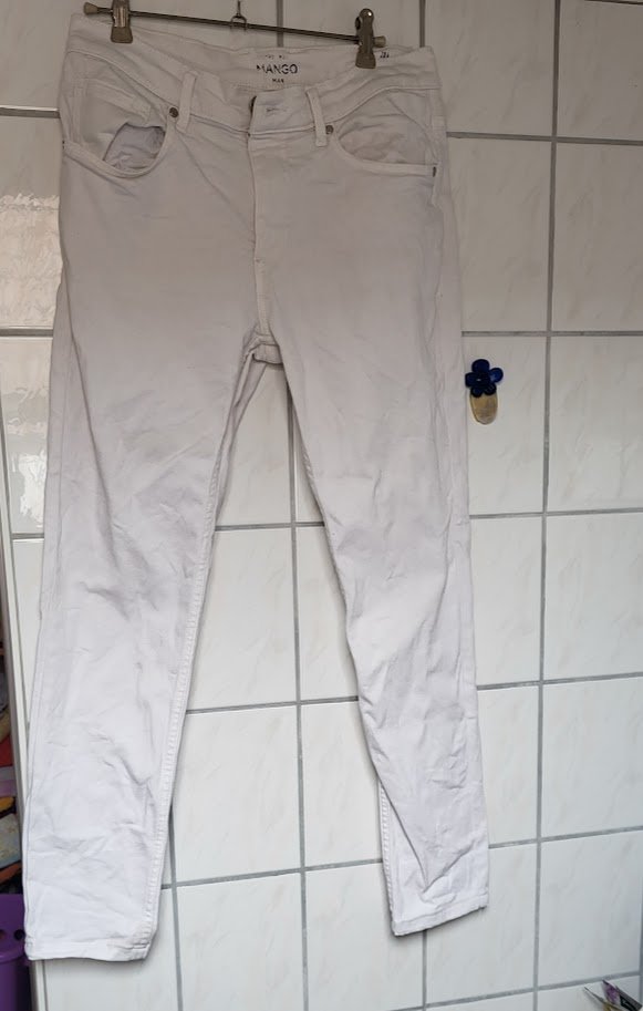 Mango Man Herrenjeans weiss gr. M stretch 