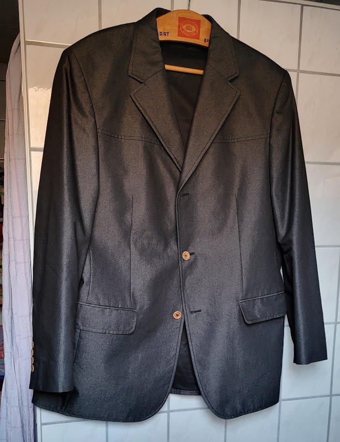 Herren Sakko gr. 56 schwarz Glanz