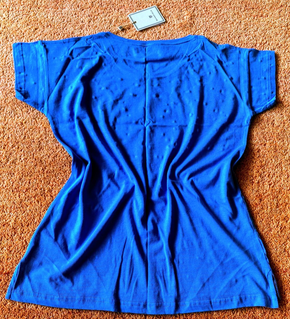 NEU Damen Shirt Perlen Verzehr Gr.L in Blau von Basefield P.25,99€ 