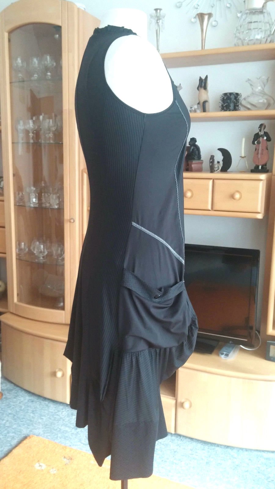 NEU Damen Kleid Lagenlook Gr.XS in Schwarz von SOGGO Collection 