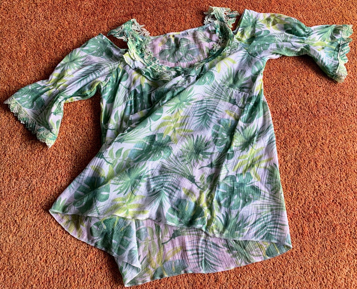 Damen Kleid Spitzen Tunika Gr.42 in Bunt von Laura Torelli 