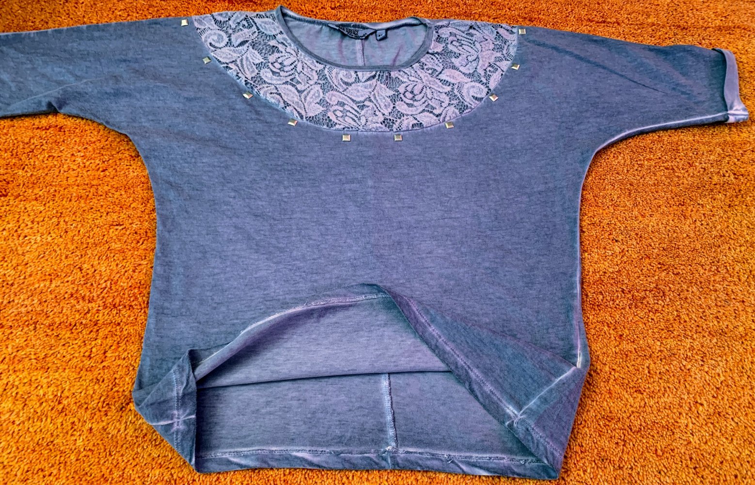 Damen Shirt Jersey Spitze Gr.M in Grau von Urban Subface NW 