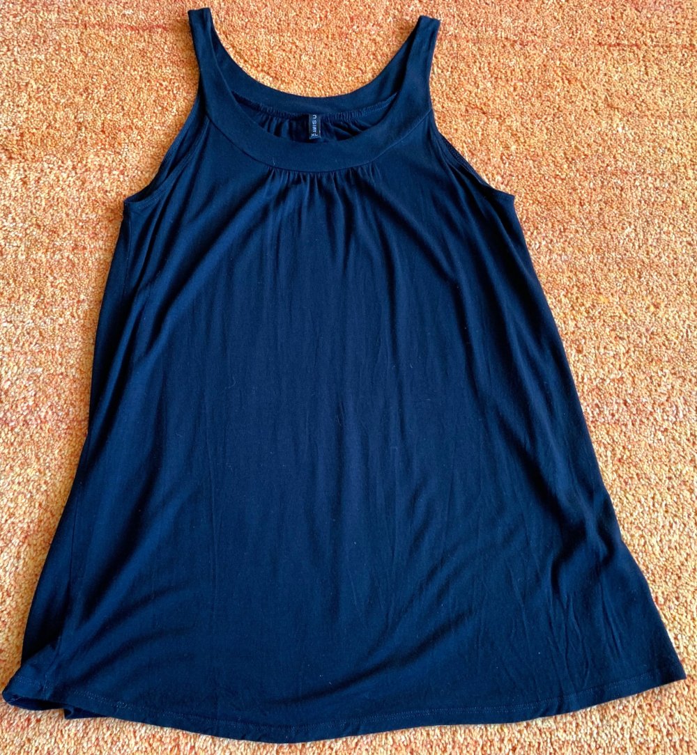 Damen Kleid Jersey Ärmellos Sommer Gr.38 in Schwarz von Amisu NW