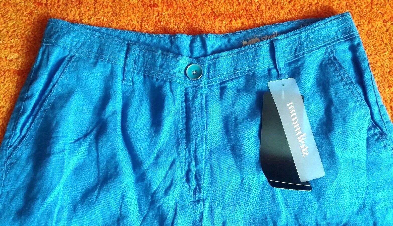 NEU Damen Hose Leinen Shorts Gr.38 in Blau v.Steilmann P.50€ 