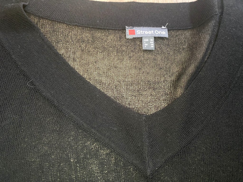 Damen Pullover Strick fein Long Gr.38 in Schwarz von Street One NW 