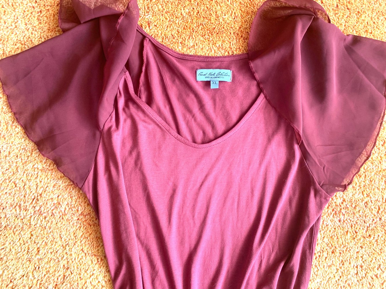 Damen Tunika Sommer Bluse Gr.M in Ziegel von Fresh Mode Collection NW